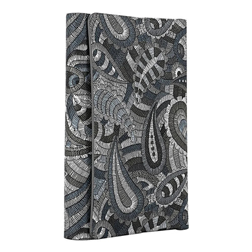 PU Leather Storage Bag for IQOS ILUMA One , Pattern Printed Portable Cigarette Cover Box Holder - Paisley / Black - 1
