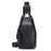 BULLCAPTAIN 095 Casual Chest Bag Top-Layer Cowhide Leather Crossbody Bag Travel Bag Daypack - Black - 1