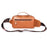 BULLCAPTAIN 080 Retro Waist Bag Top-Layer Cowhide Leather Chest Bag Crossbody Bag for Travel, Hiking, Business Trip - Orange - 7