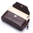 BULLCAPTAIN Horizontal Genuine Cowhide Leather Belt Bag for 5.0-5.5" Smartphone Waist Pouch - Brown - 4