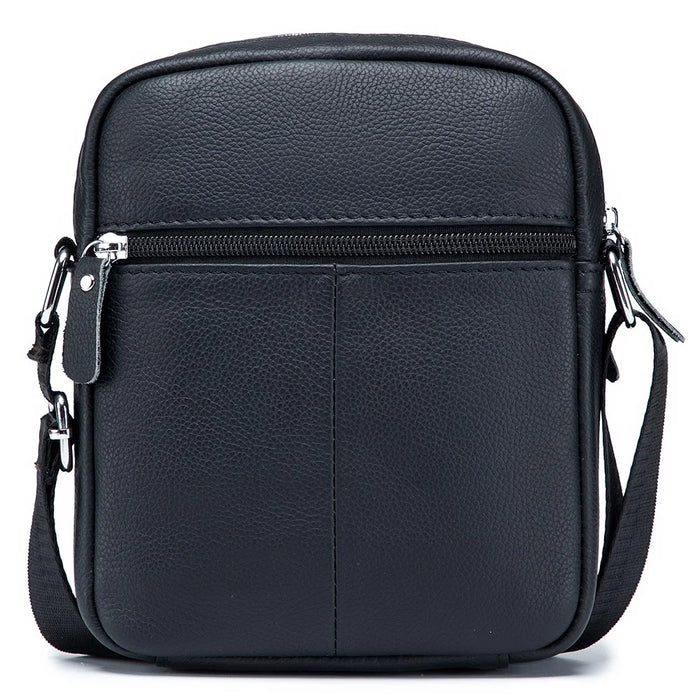 BULLCAPTAIN 016 Crossbody Bag Shoulder Bag Top-Layer Cowhide Leather Travel Business Shopping Carrying Bag - Black - 2