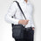 BULLCAPTAIN 016 Crossbody Bag Shoulder Bag Top-Layer Cowhide Leather Travel Business Shopping Carrying Bag - Black - 6