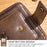BULLCAPTAIN 231 Zipper Wallet RFID Blocking Top-Layer Cowhide Leather Card Carrying Pouch Coin Storage Bag - Coffee - 5