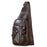 BULLCAPTAIN 520 Mortise Lock Chest Bag Top-Layer Cowhide Leather Crossbody Bag Daypack - Coffee - 1