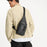 BULLCAPTAIN 520 Mortise Lock Chest Bag Top-Layer Cowhide Leather Crossbody Bag Daypack - Coffee - 6