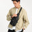 BULLCAPTAIN 520 Mortise Lock Chest Bag Top-Layer Cowhide Leather Crossbody Bag Daypack - Coffee - 7