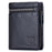 BULLCAPTAIN 03 Top-Layer Cowhide Leather Wallet Folding Design Multiple Card Slots Pouch Coin Bag - Black - 1