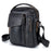 BULLCAPTAIN 037 Large Crossbody Bag Shoulder Bag Top-Layer Cowhide Leather Travel Bag - Black - 1