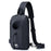 BULLCAPTAIN 0113 Men Oxford Cloth Chest Bag Waterproof Sport Casual Single Shoulder Bag - White Lines - 1
