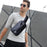 BULLCAPTAIN 0113 Men Oxford Cloth Chest Bag Waterproof Sport Casual Single Shoulder Bag - White Lines - 4