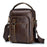 BULLCAPTAIN 0300 Top Layer Cowhide Messenger Bag Retro Men Single Shoulder Crossbody Bag - Coffee - 1