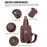 BULLCAPTAIN 133 Retro Chest Bag Crazy Horse Texture Top-Layer Cowhide Leather Crossbody Sling Bag Daypack - 3