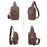 BULLCAPTAIN 133 Retro Chest Bag Crazy Horse Texture Top-Layer Cowhide Leather Crossbody Sling Bag Daypack - 6