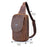 BULLCAPTAIN 133 Retro Chest Bag Crazy Horse Texture Top-Layer Cowhide Leather Crossbody Sling Bag Daypack - 7