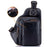 BULLCAPTAIN 2101-xb013 Top-layer Cowhide Leather Chest Bag Crossbody Bat-shape Sling Bag for Hiking, Cycling, Travel, Work - Black - 6
