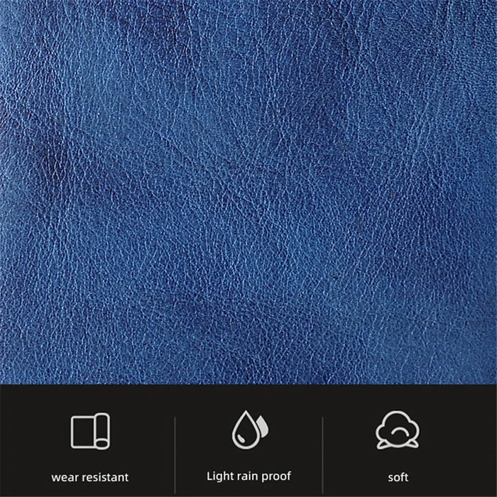 BULLCAPTAIN 017 Large Capacity RFID Blocking Wallet Top-Layer Cowhide Leather Coin Card Storage Bag - Blue - 7