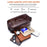 BULLCAPTAIN 0308 Top Layer Cowhide Horizontal Messenger Bag Casual Men Single Shoulder Crossbody Bag - Coffee - 3
