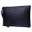 BULLCAPTAIN 446 Cowhide Leather Wristlet Clutch Zip Wallet Purses with Hand Strap - Size: L - 1