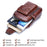 BULLCAPTAIN 121 Retro Style Chest Bag Top-Layer Cowhide Leather Crossbody Sling Bag for Travel, Hiking, Business Trip - Coffee - 3