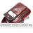 BULLCAPTAIN 121 Retro Style Chest Bag Top-Layer Cowhide Leather Crossbody Sling Bag for Travel, Hiking, Business Trip - Coffee - 6