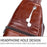 BULLCAPTAIN 121 Retro Style Chest Bag Top-Layer Cowhide Leather Crossbody Sling Bag for Travel, Hiking, Business Trip - Coffee - 7