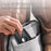 RFID Blocking Card Holder PU Leather Zipper Wallet with Built-in Case for Apple AirTag - Litchi Texture / Black - 7