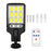 616-4 Outdoor Solar LED Light PIR Motion Sensor Garden Light with Remote 3 Lighting Modes Wall-Mounted Lamp - 1
