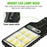 616-4 Outdoor Solar LED Light PIR Motion Sensor Garden Light with Remote 3 Lighting Modes Wall-Mounted Lamp - 6