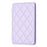 BFK05 3D Rhombus Design Self-adhesive Phone Back Card Holder PU Leather Card Bag - Purple - 1