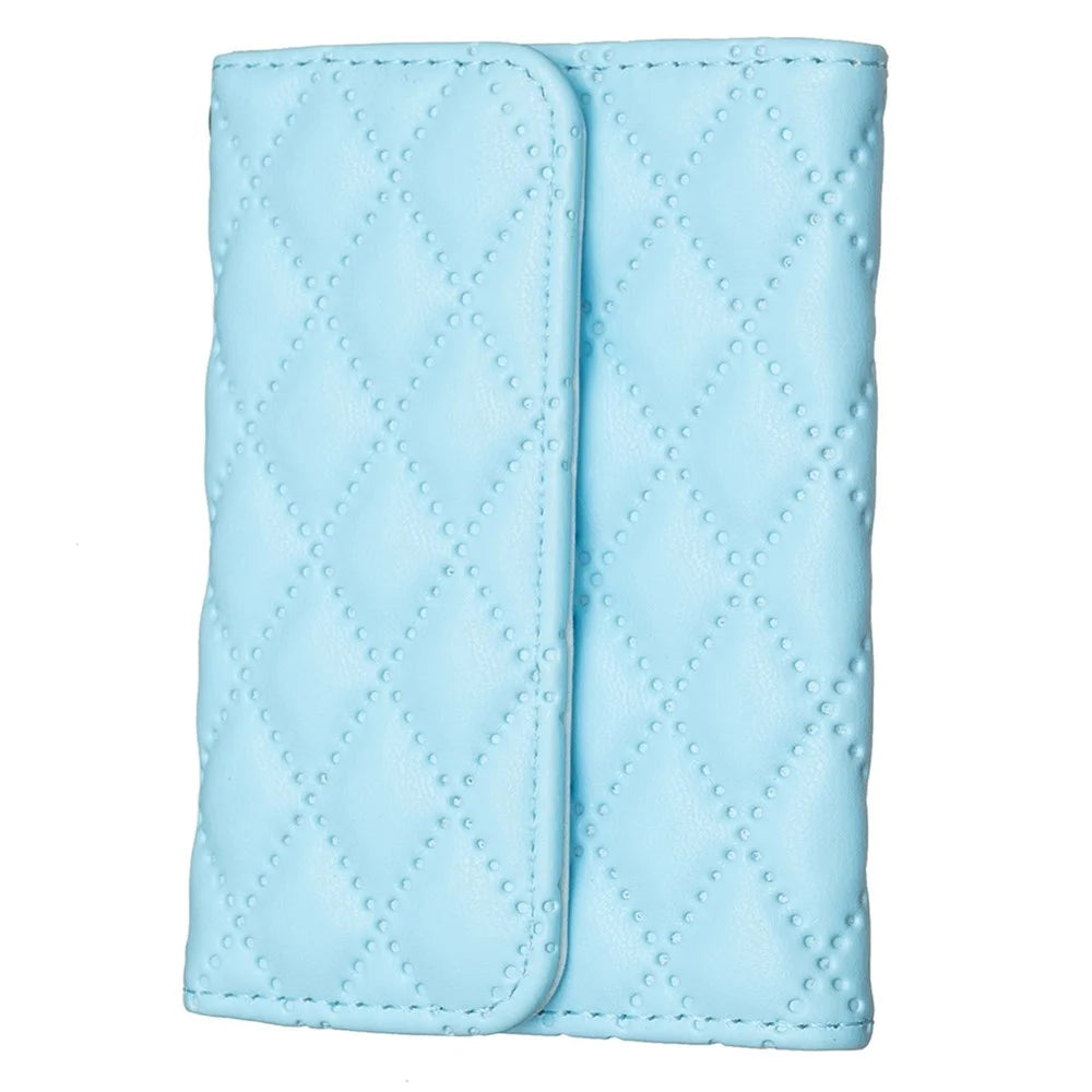 BFK10 Large Capacity Self-adhesive Phone Back Card Holder Horizontal Organ Type PU Leather Card Bag - Blue - 1