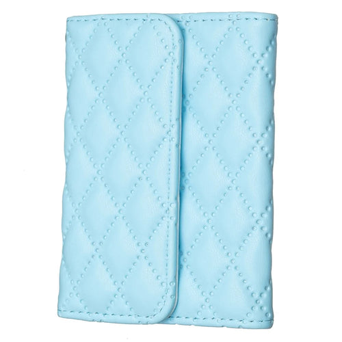 BFK10 Large Capacity Self-adhesive Phone Back Card Holder Horizontal Organ Type PU Leather Card Bag - Blue - 1