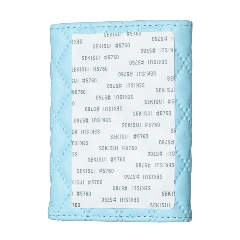 BFK10 Large Capacity Self-adhesive Phone Back Card Holder Horizontal Organ Type PU Leather Card Bag - Blue - 2