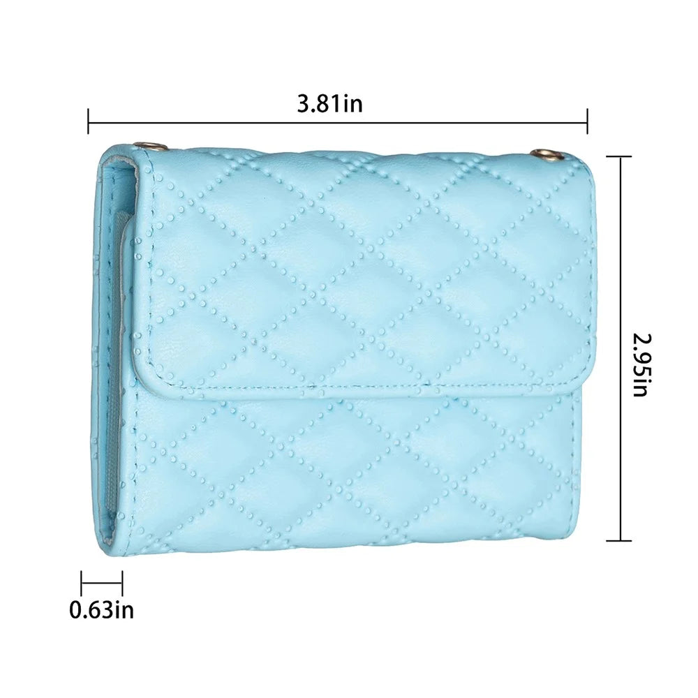 BFK10 Large Capacity Self-adhesive Phone Back Card Holder Horizontal Organ Type PU Leather Card Bag - Blue - 7