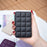 BFK01 3D Grid Design Phone Back Card Holder Self-adhesive PU Leather Card Bag - Black - 4