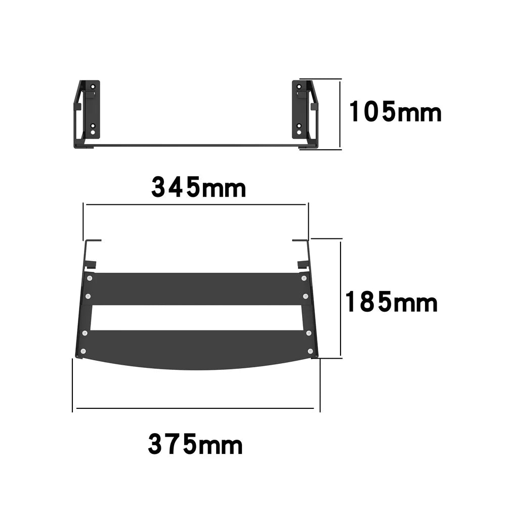 Wall Mount Bracket for Sonos Five Audio Speaker Holder Metal Stand with Installation Tools - Black - 5