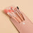 8Pcs Makeup Brush Set Synthetic Foundation Powder Concealers Eye Shadows Blush Cosmetic Brushes with Storage Bag - Pink - 2