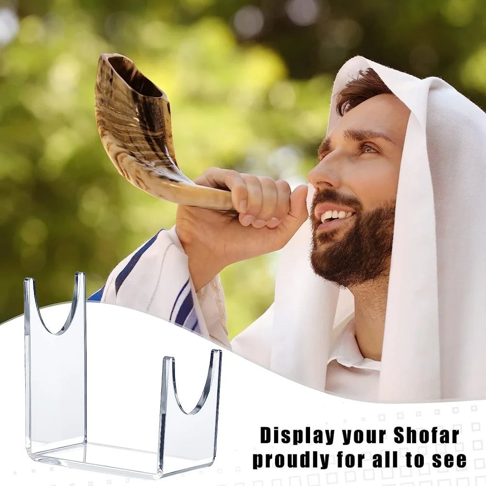 YX010 2PCS Horn Holder Stand Sturdy Acrylic Shofar Horn Display Storage Holder Rack for Store, Home - 4