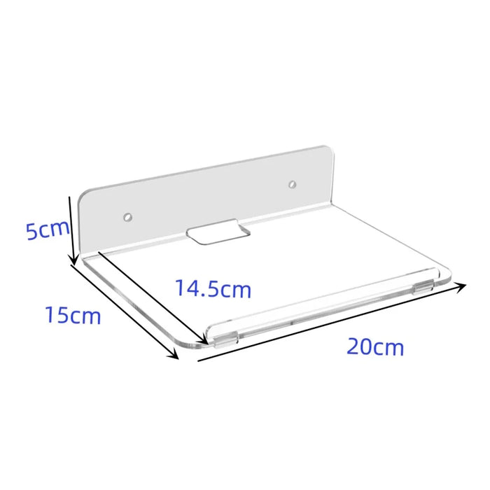 YX005 2PCS Acrylic Floating Wall Shelve Speaker Hanging Holder Mount Security Camera Wall-Mounted Hanger - 7
