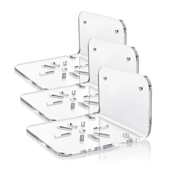 YX006 3Pcs / Set Clear Acrylic Floating Wall Shelves Hangers for Security Cameras, Baby Monitors, Speakers - 2