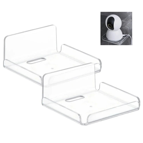 YX007 2Pcs / Set Security Camera Wall Hanger Acrylic Floating Wall Shelve Speaker Hanging Holder Mount - 1