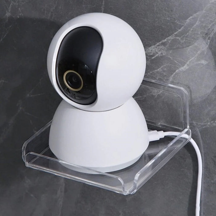 YX007 2Pcs / Set Security Camera Wall Hanger Acrylic Floating Wall Shelve Speaker Hanging Holder Mount - 6