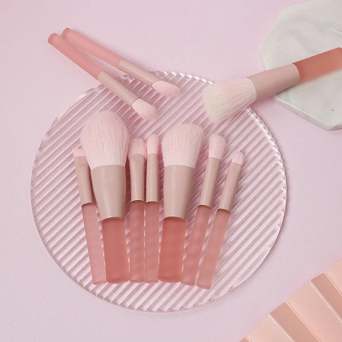 10Pcs / Set Makeup Tool Soft Artificial Fiber Brush Kit for Eye Shadow, Highlight, Foundation Powder (with Storage Bag) - 6