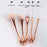 1 Set Eyeshadow Makeup Brushes Soft Fiber Brush Set for Foundation Powder, Blusher - Rose Gold - 2