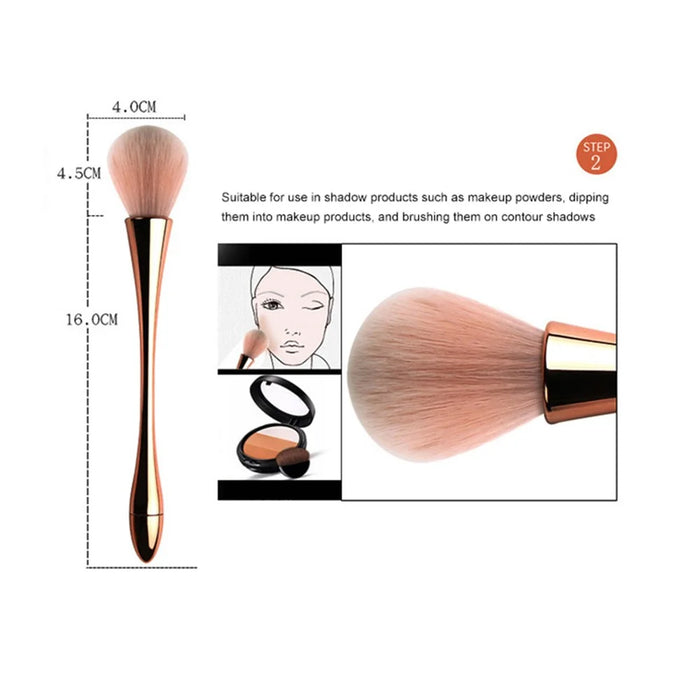 1 Set Eyeshadow Makeup Brushes Soft Fiber Brush Set for Foundation Powder, Blusher - Rose Gold - 5