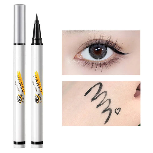 Waterproof Colored Eyeliner for Women Liquid Eyeliner Pencil Quick Dry Eyes Makeup Pencil - Black - 1