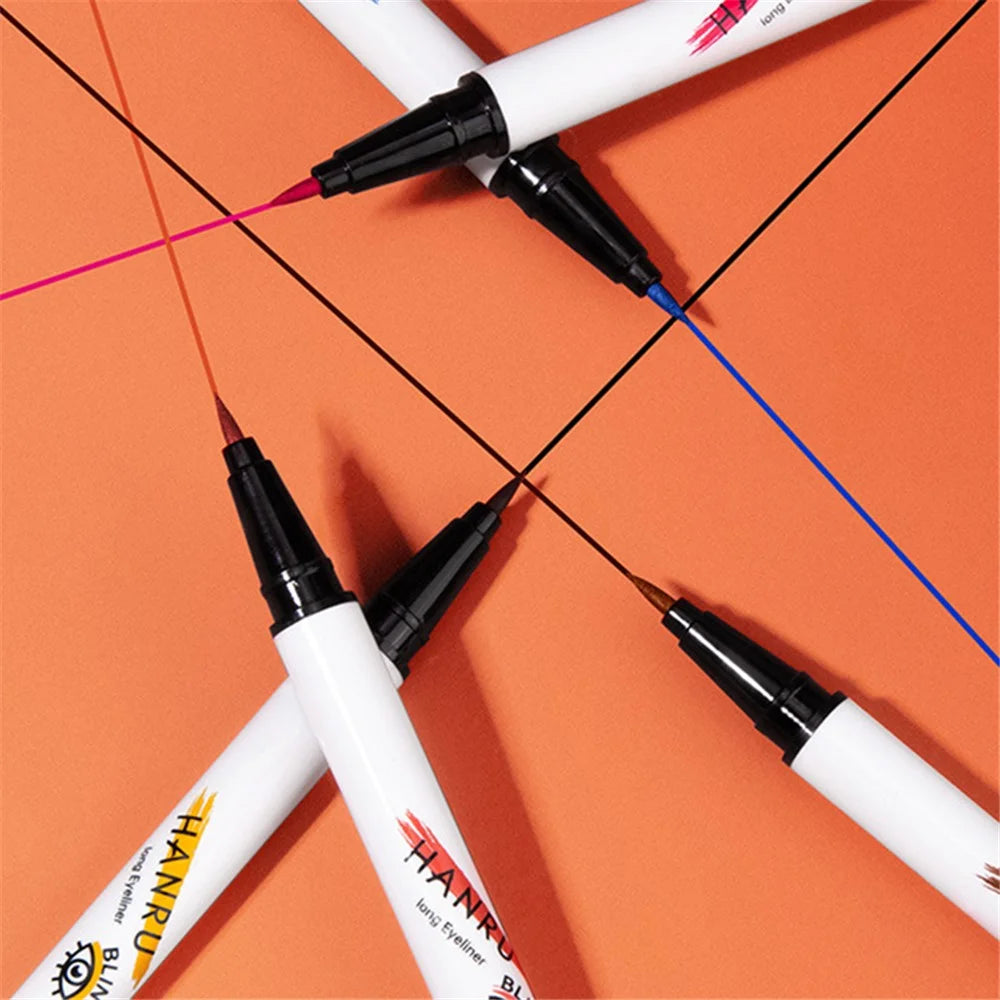 Waterproof Colored Eyeliner for Women Liquid Eyeliner Pencil Quick Dry Eyes Makeup Pencil - Black - 3