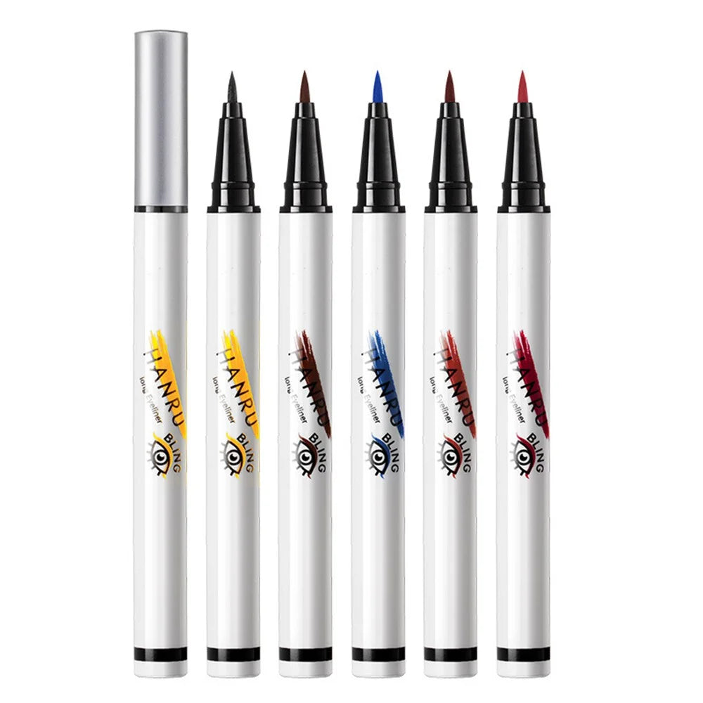 Waterproof Colored Eyeliner for Women Liquid Eyeliner Pencil Quick Dry Eyes Makeup Pencil - Black - 6