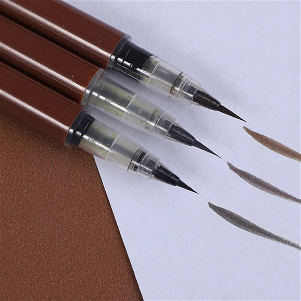 BIYA Eyebrow Pen Waterproof Eye Makeup Eyebrow Pencil Creates Natural-Looking Brows Makeup Tool - Grey - 5