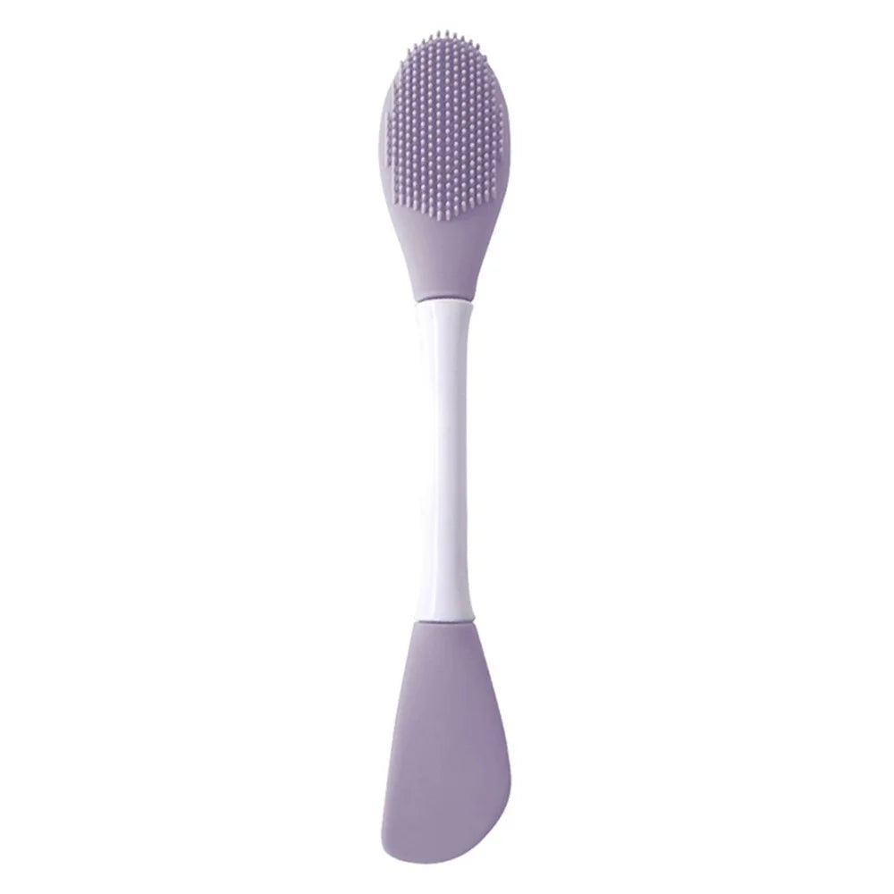 Dual-Head Silicone Face Mask Mud Clay Applicator Massage Facial Mask Brush Makeup Beauty Tool - 1