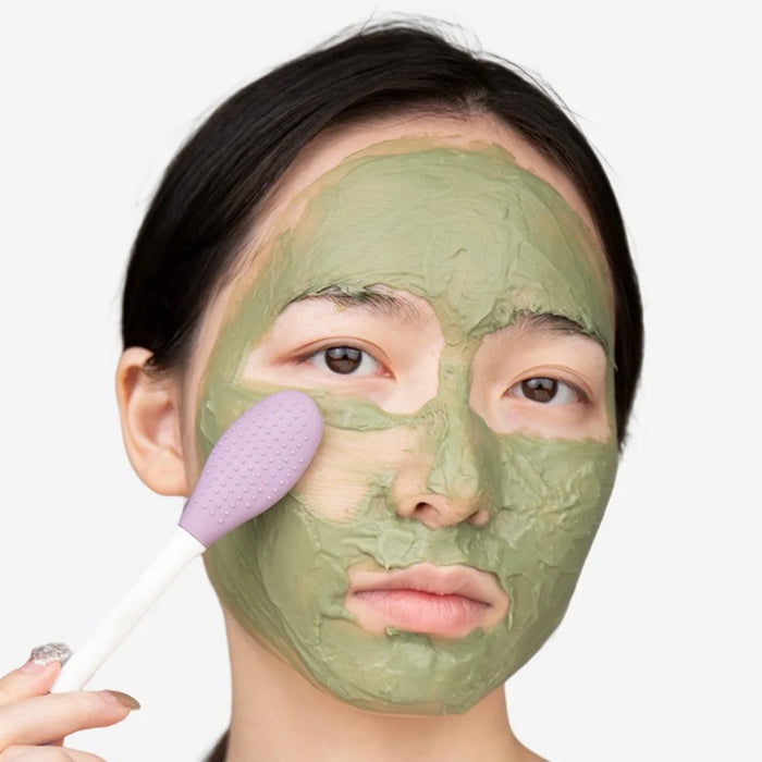 Dual-Head Silicone Face Mask Mud Clay Applicator Massage Facial Mask Brush Makeup Beauty Tool - 2